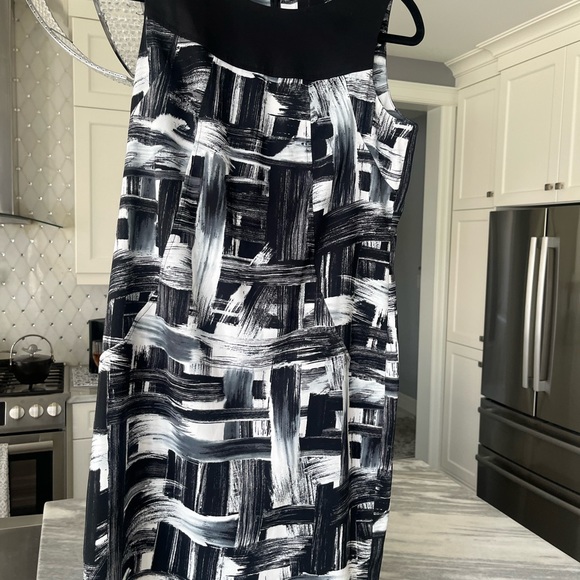 AB STUDIO summer business wear dress abstract paint size 12 - Picture 6 of 13